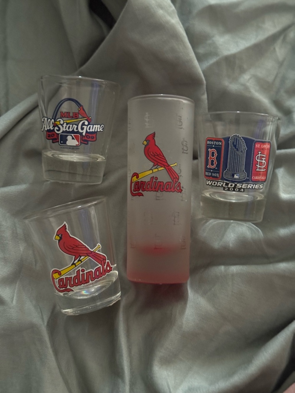 MLB St. Louis Cardinals Red & White Shot Glass and Frosted Shooter Set